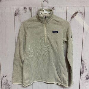 Patagonia Better Sweater 1/4-Zip Women’s Medium Birch White (Cream) EUC